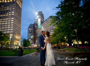 Reanna & Terrance at Elevate at One Campus Martius Detroit MI wedding photograph
