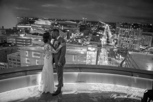 Reanna & Terrance at Elevate at One Campus Martius Detroit MI wedding photograph