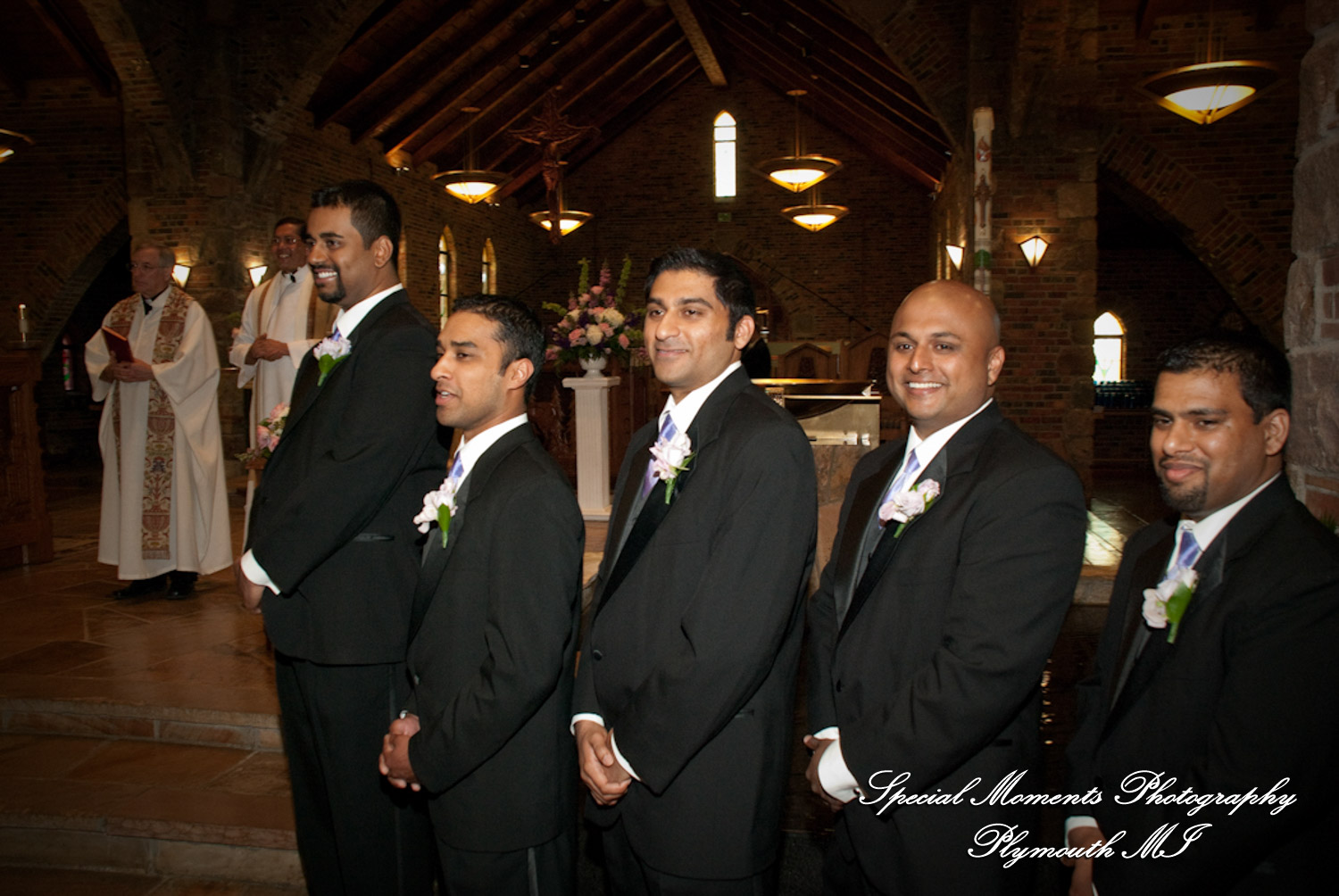 Sean & Bin at St. Joseph Lake Orion MI wedding photograph