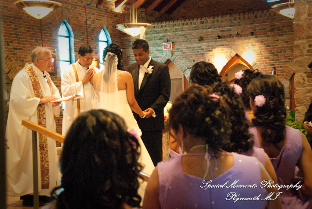 Sean & Bin at St. Joseph Lake Orion MI wedding photograph