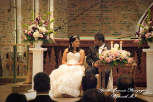 Sean & Bin at St. Joseph Lake Orion MI wedding photograph