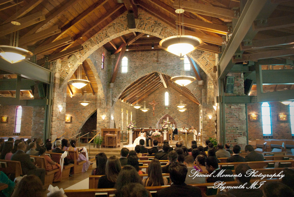 Sean & Bin at St. Joseph Lake Orion MI wedding photograph