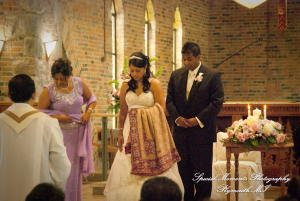 Sean & Bin at St. Joseph Lake Orion MI wedding photograph