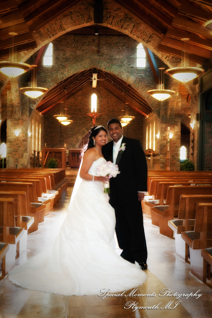 Sean & Bin at St. Joseph Lake Orion MI wedding photograph