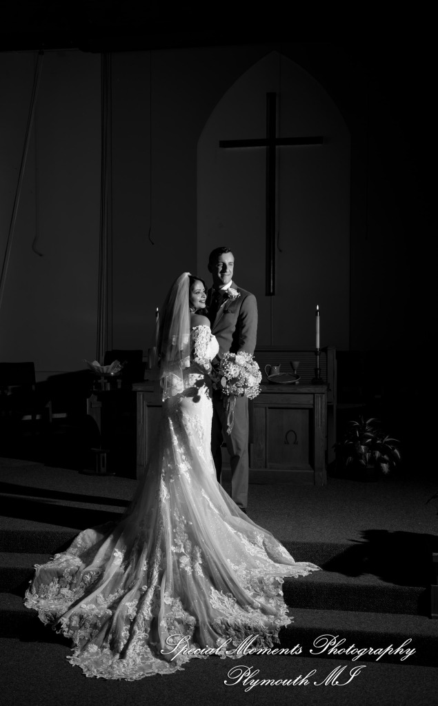 Natasha & Daniel at Orchard Lake Community Church West Bloomfield MI wedding photograph