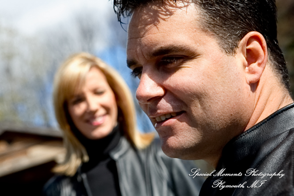 Kam & Jim at Robert H Long Park Commerce Twp MI engagement photograph