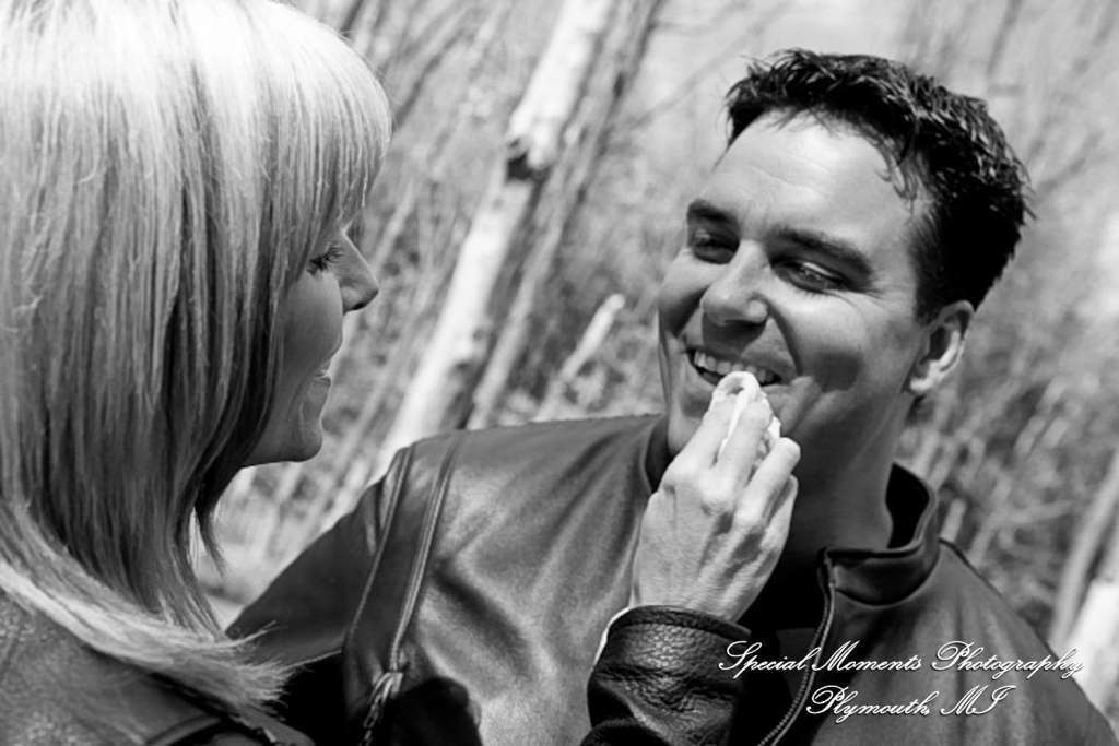 Kam & Jim at Robert H Long Park Commerce Twp MI engagement photograph