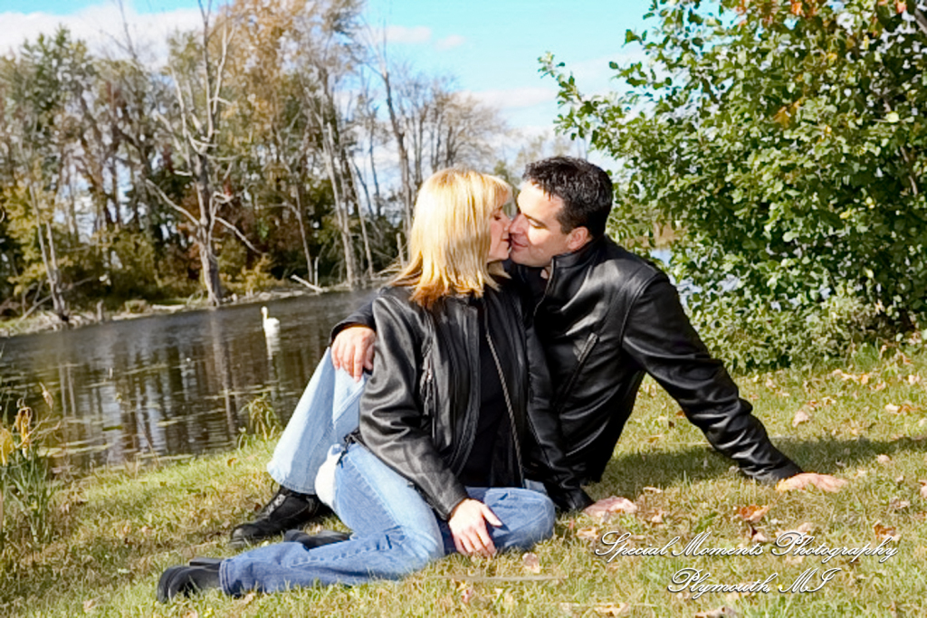 Kam & Jim at Robert H Long Park Commerce Twp MI engagement photograph