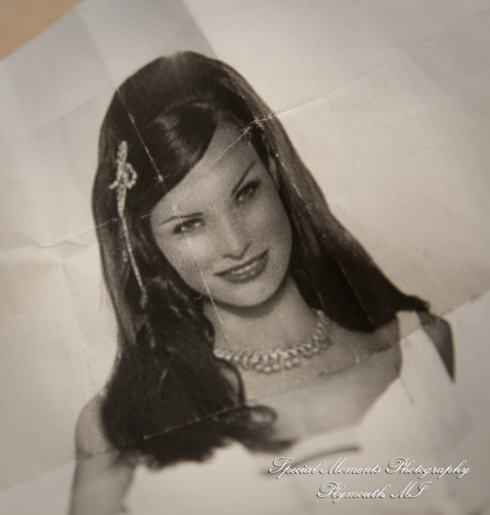 The couple at home getting ready wedding photograph