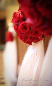 The couple at Ss. Mary & Joseph Chapel Plymouth MI wedding photograph