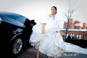 The couple at Ss. Mary & Joseph Chapel Plymouth MI wedding photograph