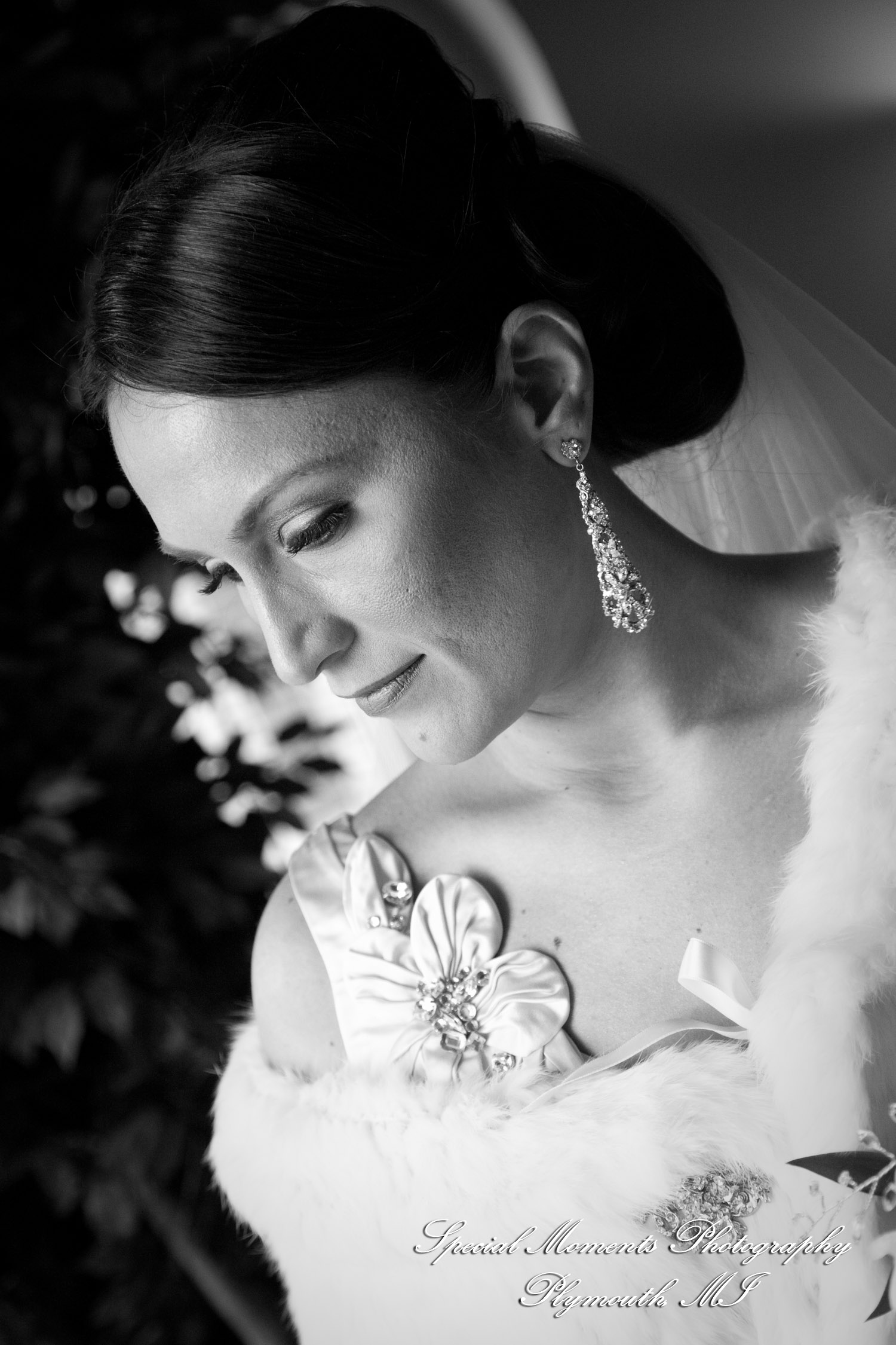The couple at Ss. Mary & Joseph Chapel Plymouth MI wedding photograph