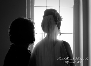 The couple at Ss. Mary & Joseph Chapel Plymouth MI wedding photograph