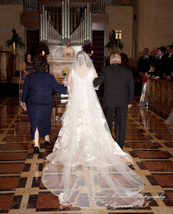 The couple at Ss. Mary & Joseph Chapel Plymouth MI wedding photograph