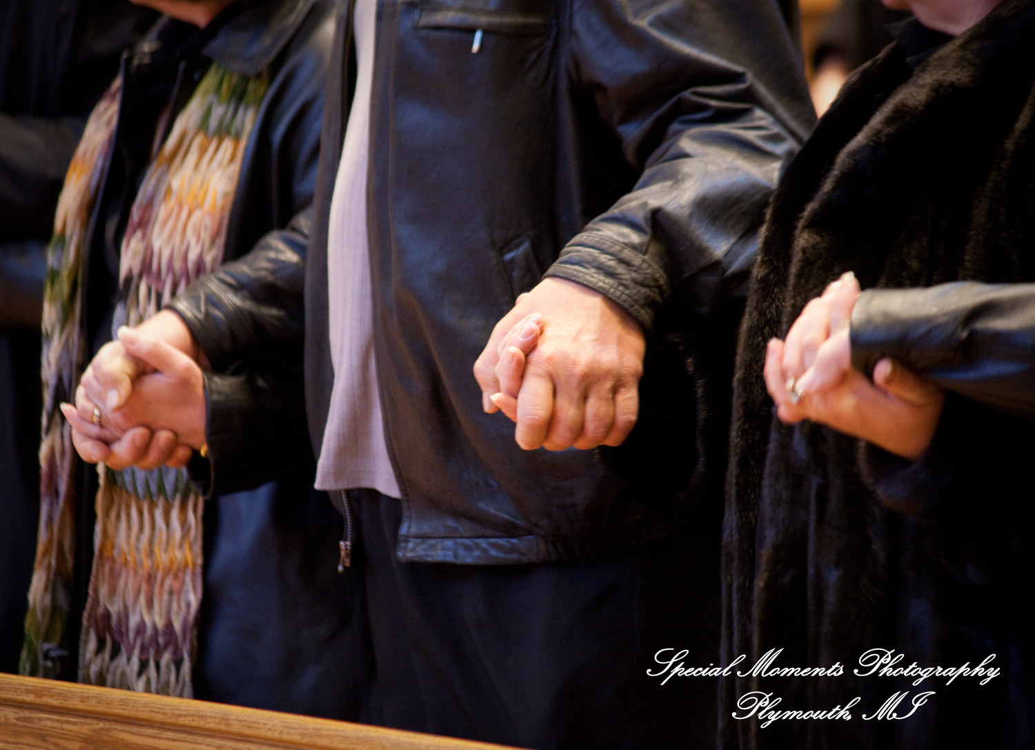 The couple at Ss. Mary & Joseph Chapel Plymouth MI wedding photograph
