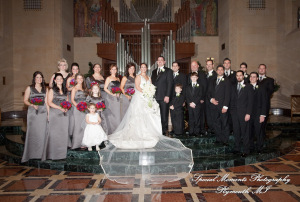 The couple at Ss. Mary & Joseph Chapel Plymouth MI wedding photograph