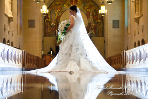 The couple at Ss. Mary & Joseph Chapel Plymouth MI wedding photograph