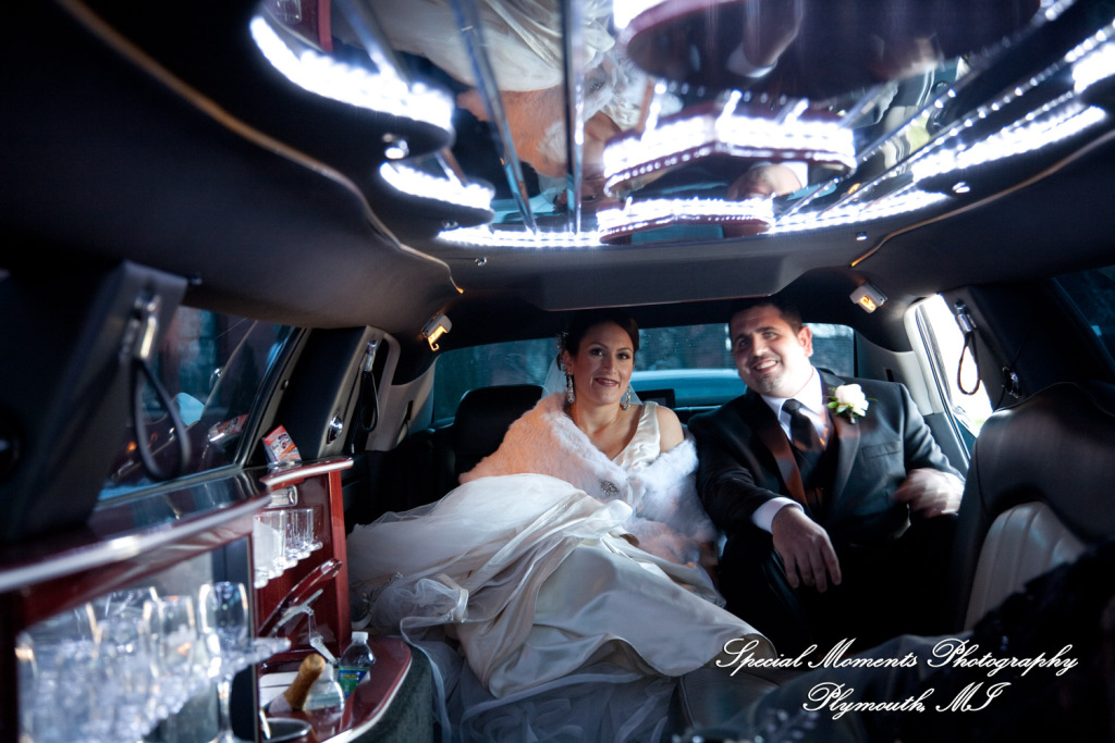 The couple at Ss. Mary & Joseph Chapel Plymouth MI wedding photograph