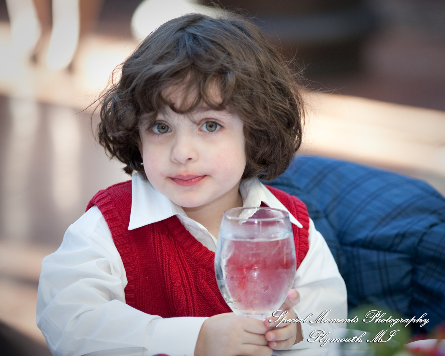 The couple at St. John's Resort Atrium Ballroom Plymouth MI wedding photograph