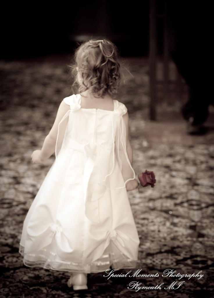 The couple at St. John's Resort Atrium Ballroom Plymouth MI wedding photograph
