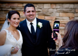 The couple at St. John's Resort Atrium Ballroom Plymouth MI wedding photograph