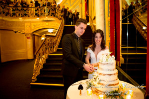 Julie & Tom Detroit Opera House Detroit MI wedding photograph
