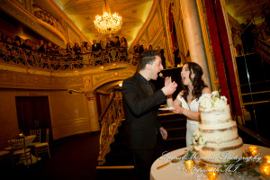 Julie & Tom Detroit Opera House Detroit MI wedding photograph