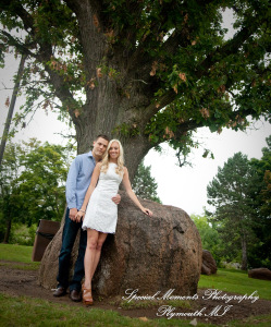 Amanda & Kevin Novi MI Engagement photograph