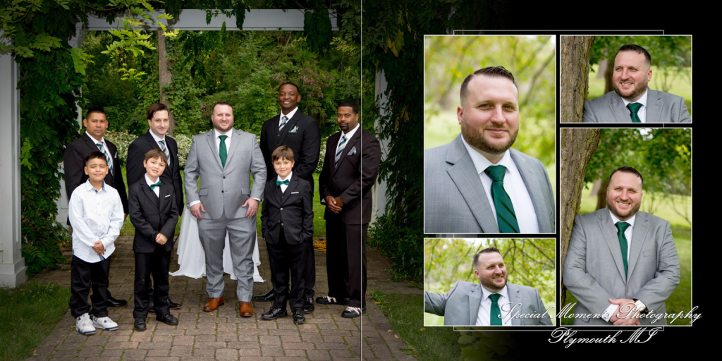 Coffee Table Design - Evelyn & Christopher at Wellers Saline MI wedding album photograph