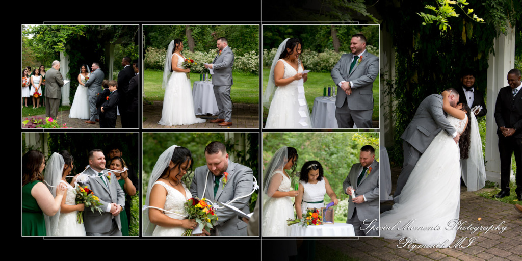 Coffee Table Design - Evelyn & Christopher at Wellers Saline MI wedding album photograph