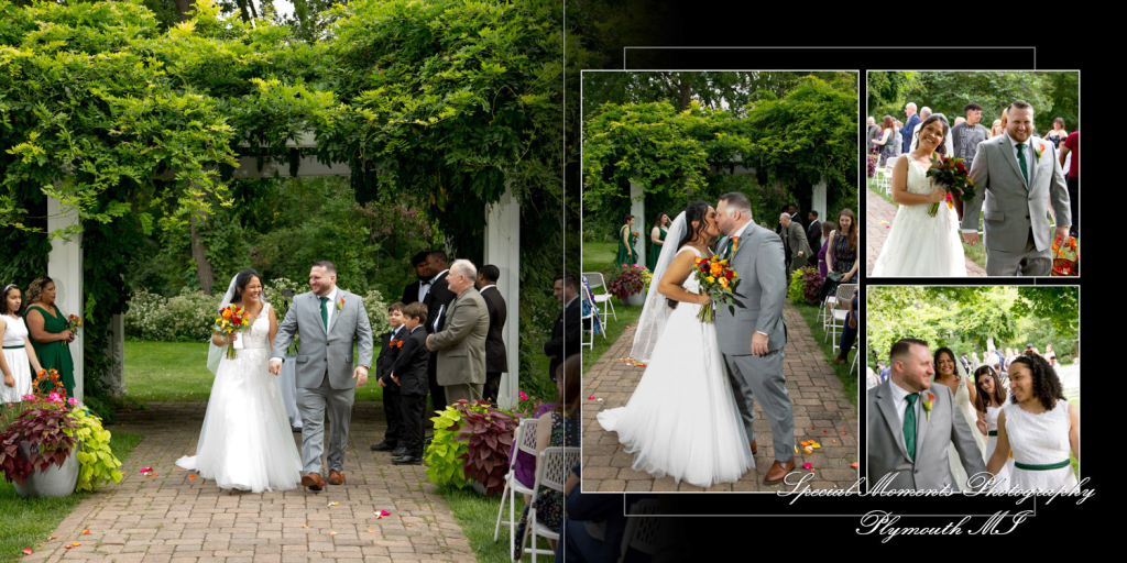 Coffee Table Design - Evelyn & Christopher at Wellers Saline MI wedding album photograph
