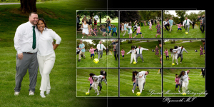 Coffee Table Design - Evelyn & Christopher at Wellers Saline MI wedding album photograph