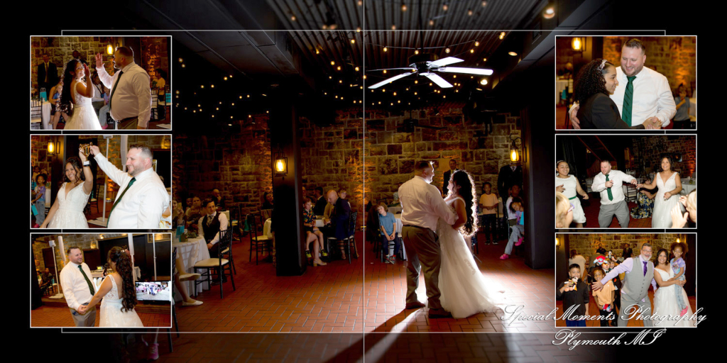 Coffee Table Design - Evelyn & Christopher at Wellers Saline MI wedding album photograph