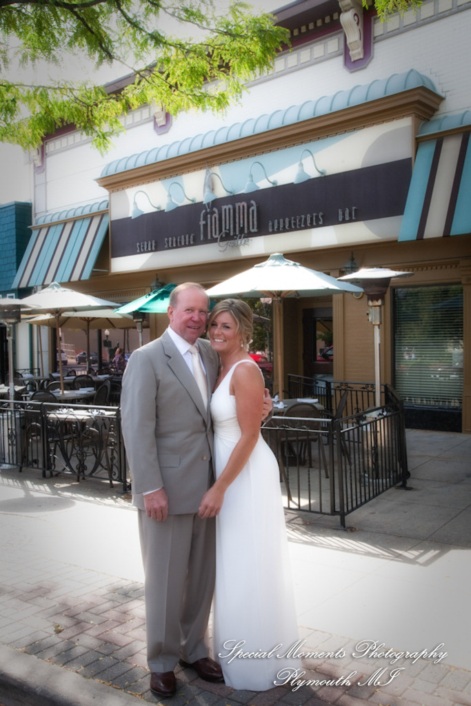 Pete & Paula at Fiamma Grill Plymouth MI wedding photograph