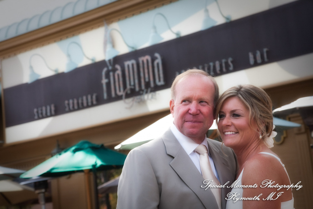 Pete & Paula at Fiamma Grill Plymouth MI wedding photograph