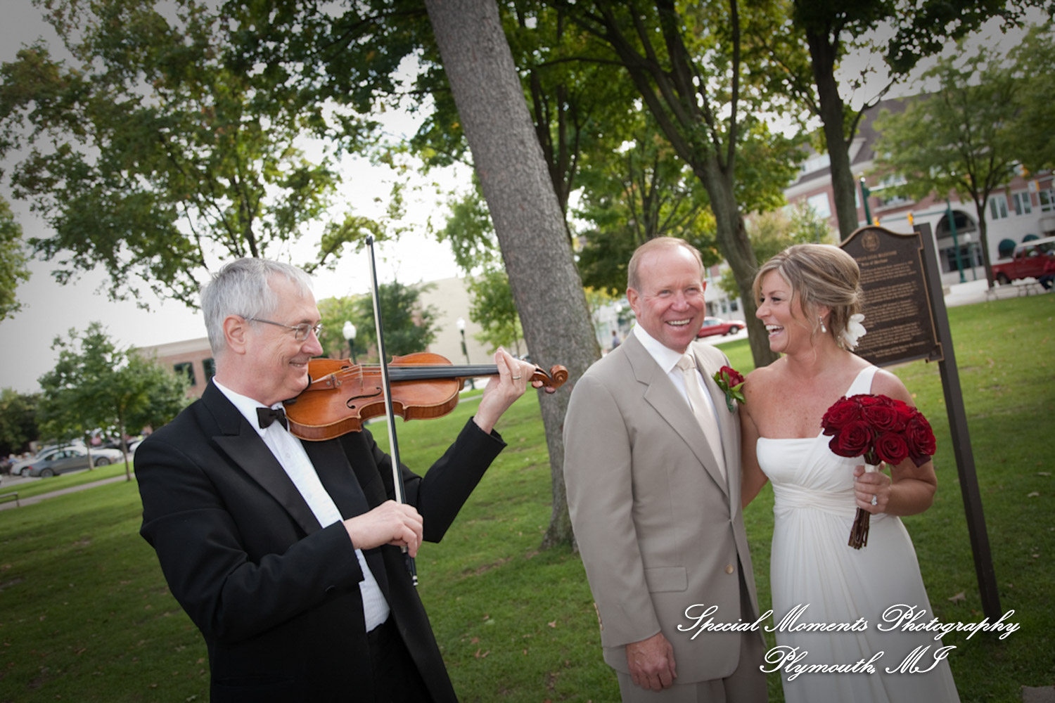 Pete & Paula at Fiamma Grill Plymouth MI wedding photograph