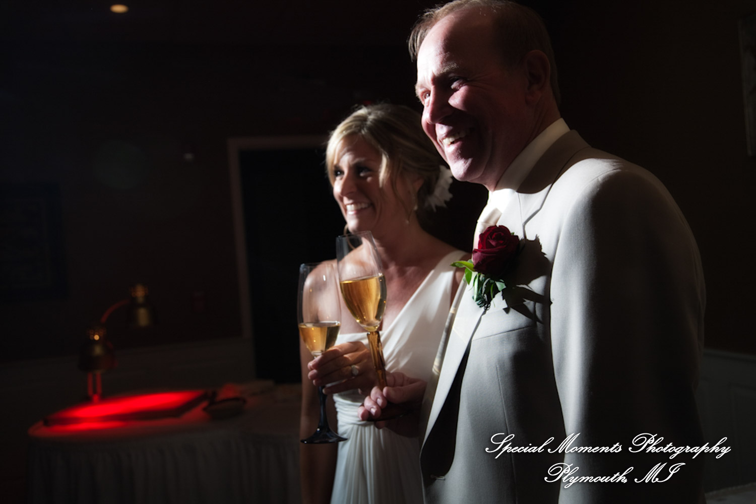 Pete & Paula at Fiamma Grill Plymouth MI wedding photograph