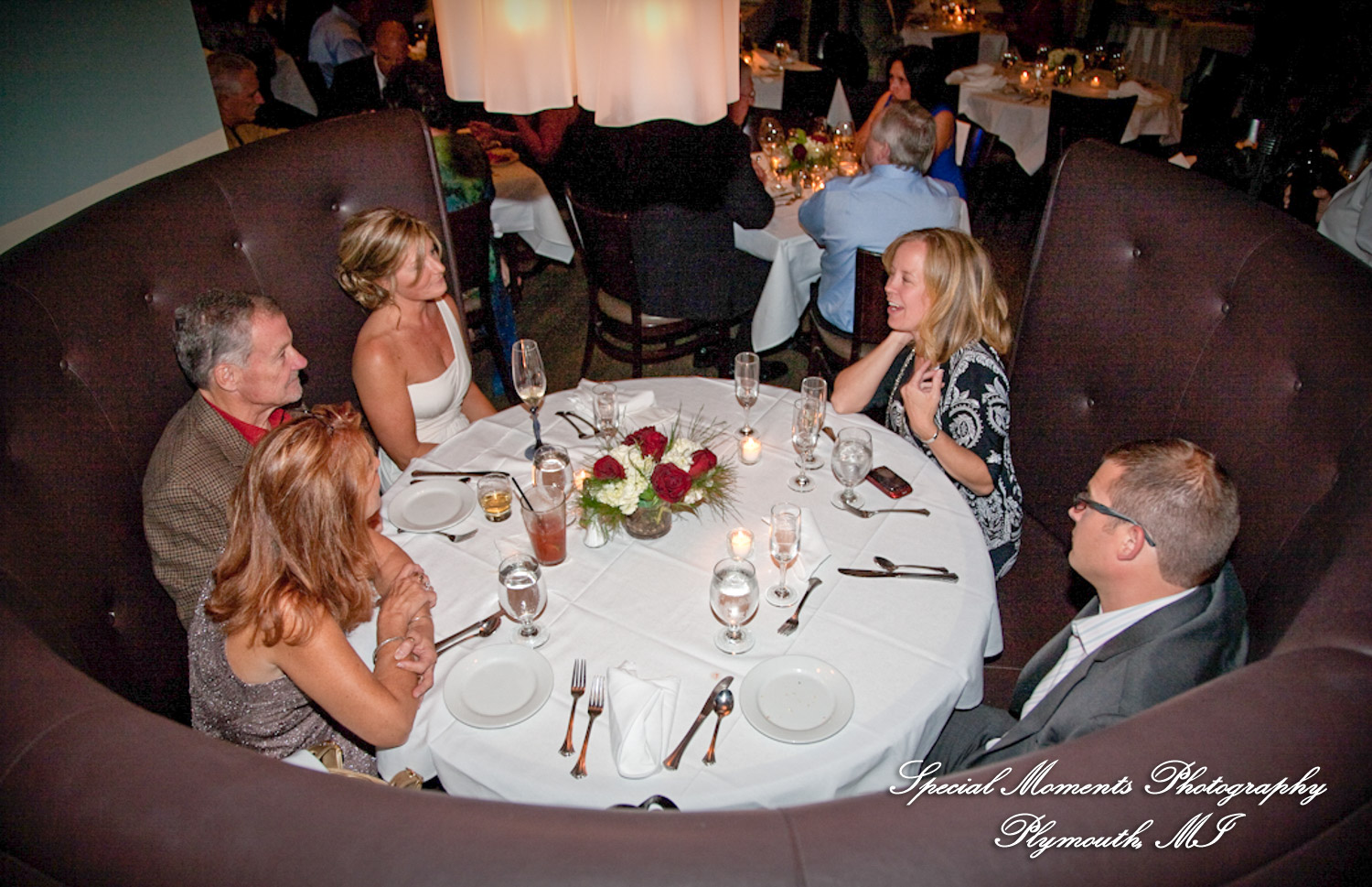 Pete & Paula at Fiamma Grill Plymouth MI wedding photograph