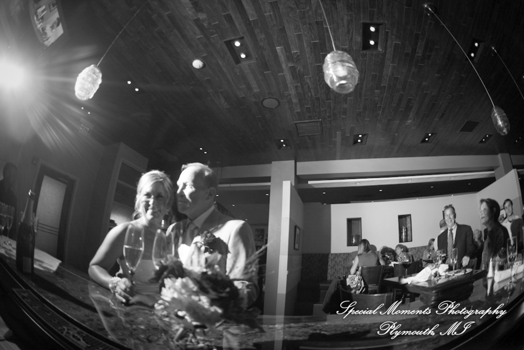 Pete & Paula at Fiamma Grill Plymouth MI wedding photograph
