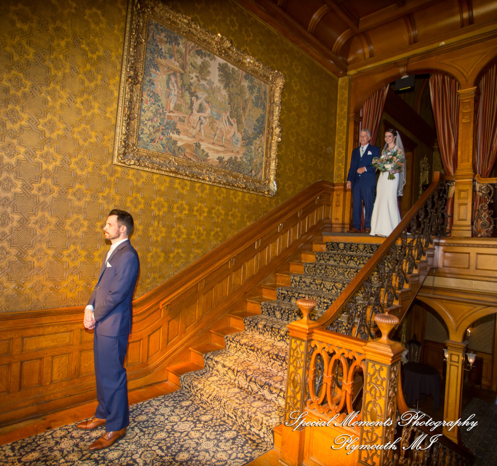 Andrea & Jonathan at The Whitney Detroit MI wedding photograph