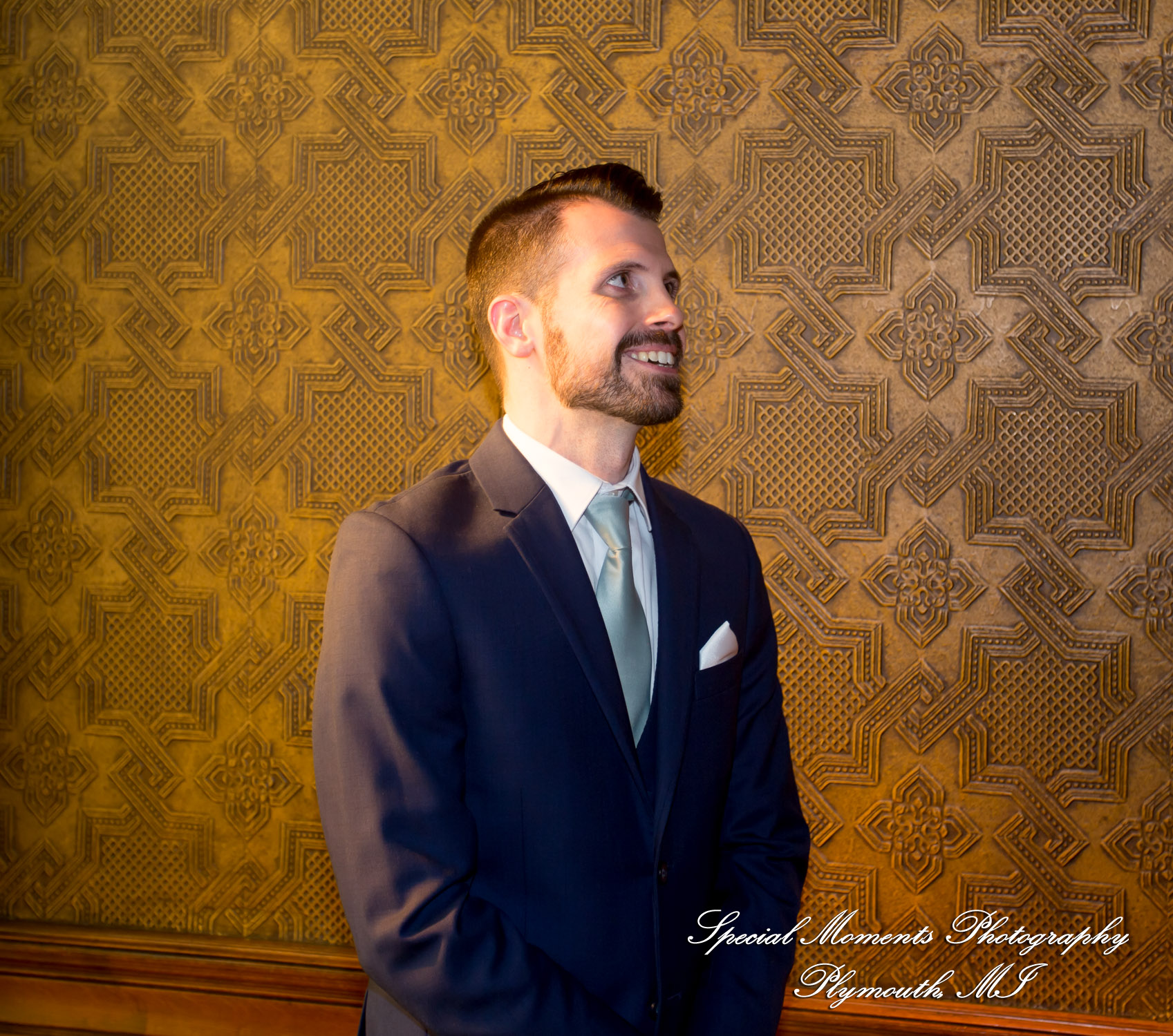 Andrea & Jonathan at The Whitney Detroit MI wedding photograph