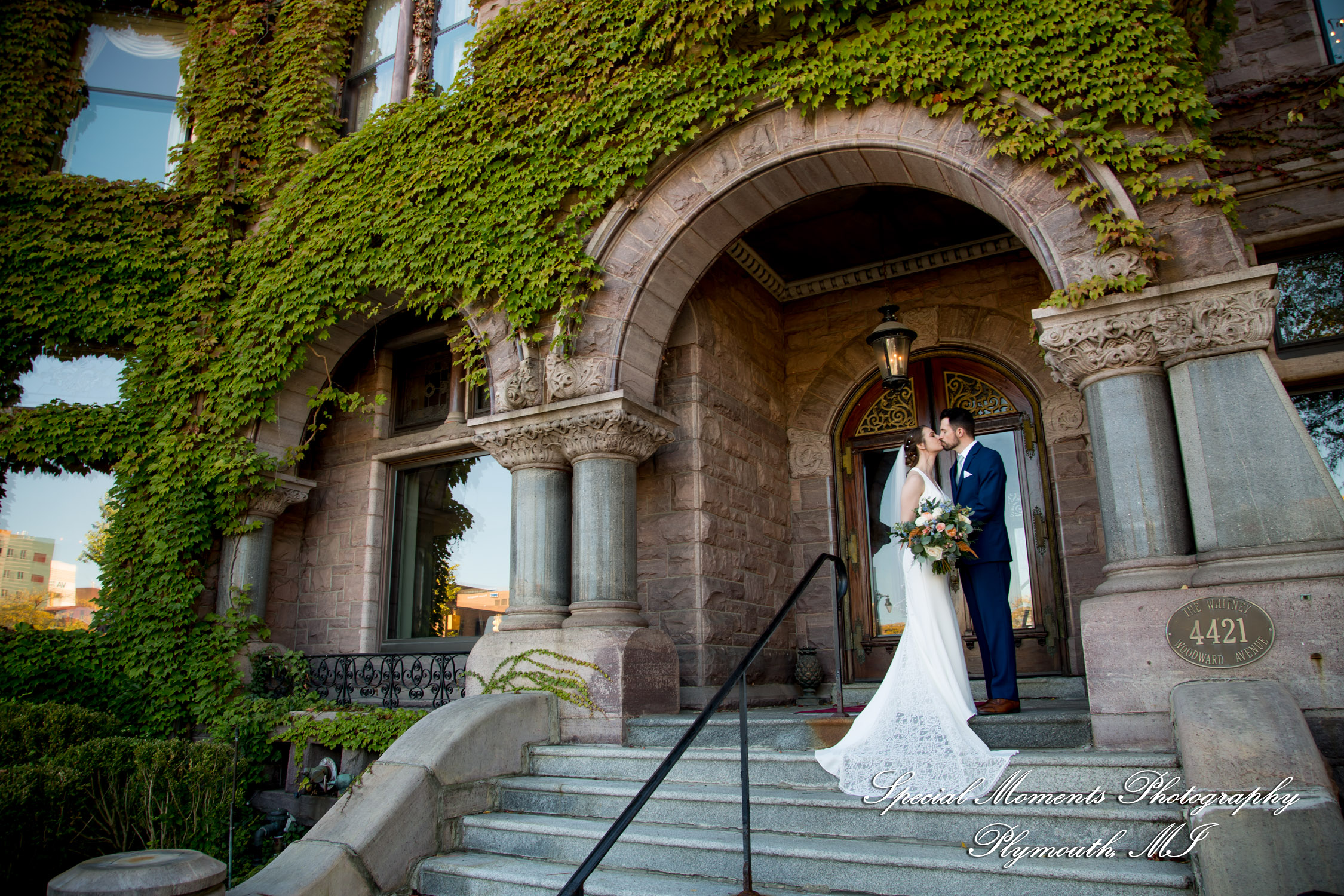 Andrea & Jonathan at The Whitney Detroit MI wedding photograph
