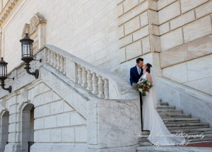 Andrea & Jonathan at Detroit Public Library Detroit MI wedding photograph