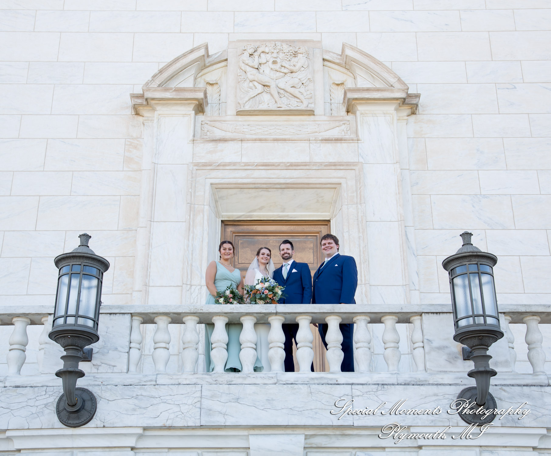 Andrea & Jonathan at Detroit Public Library Detroit MI wedding photograph