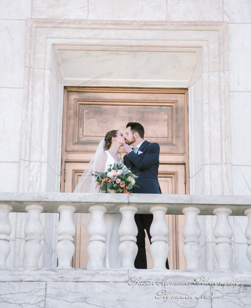 Andrea & Jonathan at Detroit Public Library Detroit MI wedding photograph