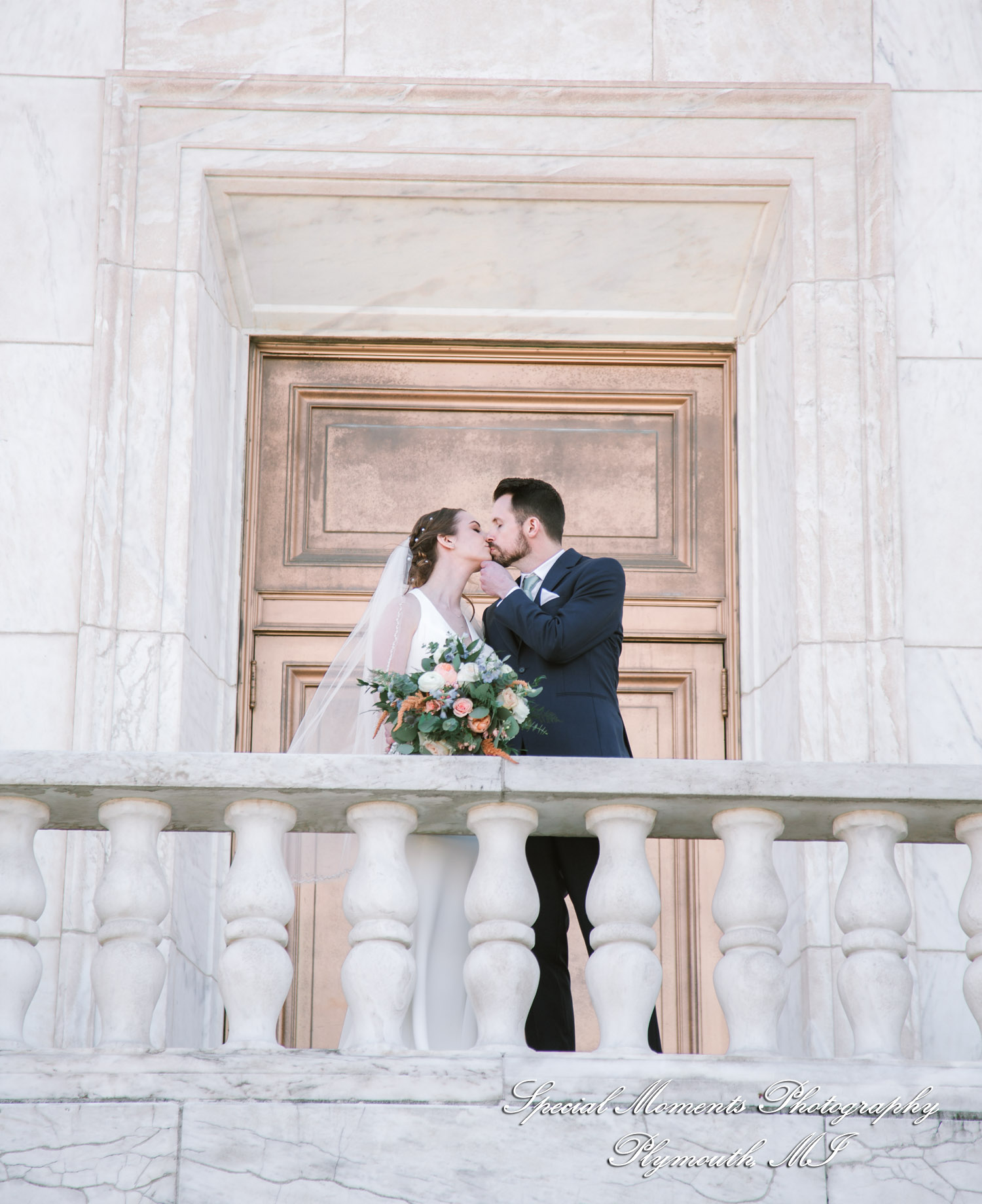Andrea & Jonathan at Detroit Public Library Detroit MI wedding photograph
