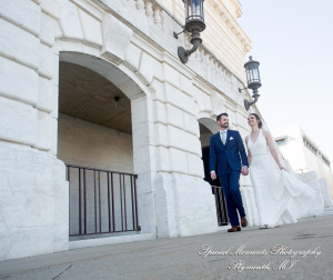 Andrea & Jonathan at Detroit Public Library Detroit MI wedding photograph