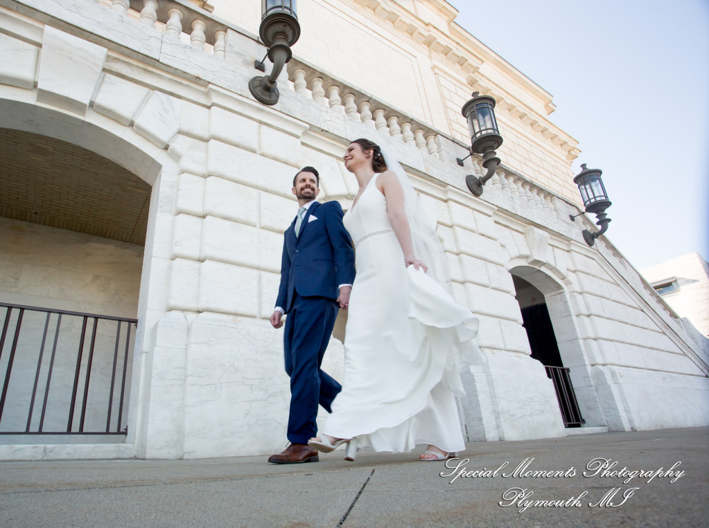 Andrea & Jonathan at Detroit Public Library Detroit MI wedding photograph