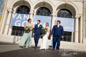 Andrea & Jonathan at Detroit Public Library Detroit MI wedding photograph