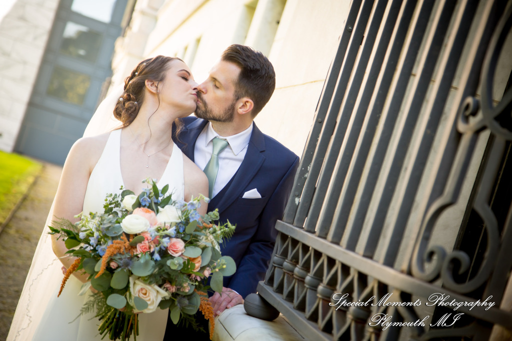 Andrea & Jonathan at Detroit Public Library Detroit MI wedding photograph